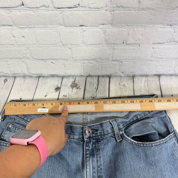 VTG 90’s Lee Dungarees Jeans Men Size 34 Relaxed Boot Cut Blue Denim Baggy Loose - Picture 8 of 15